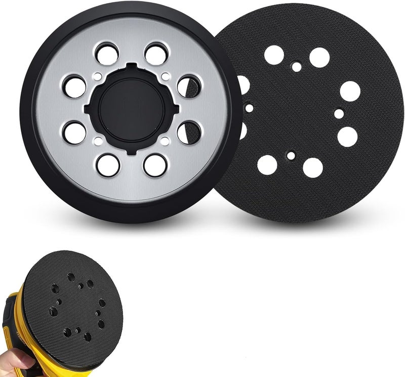 IPELY 2 Pack Sander Replacement Pad for Dewalt, 5-Inch 8 Holes Hook and Loop Aluminum Alloy Orbital Sander Replacement Pad for DWE6421/6421K, DWE6423/6423K, DCW210B, DWE64233, N329079 - Image 1